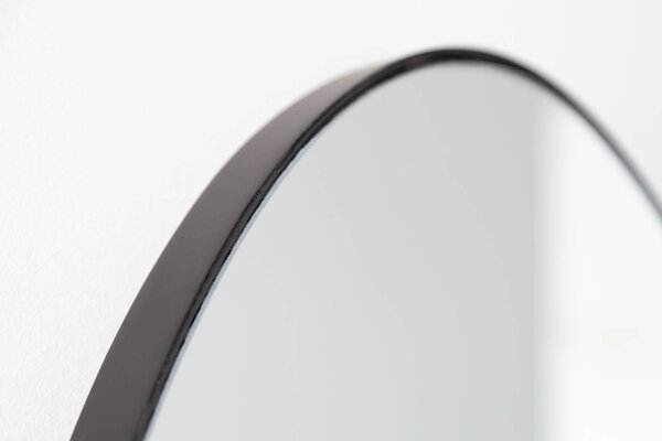 Moderní stylové atypické nástěnné zrcadlo Smialls v černém rámu 90cm