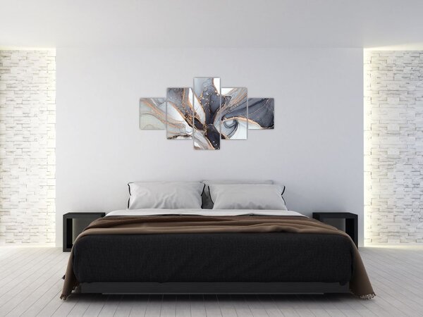 Obraz - Šedý mramor (125x70 cm)
