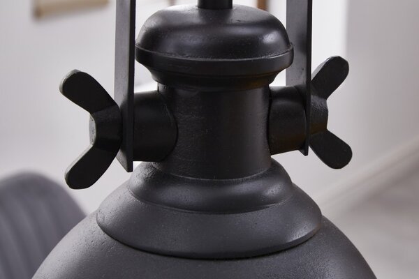 Industriální závěsná lampa Castor v černé barvě z kovu 45cm