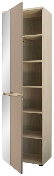 SKŘÍŇ NA ODĚV, šedohnědá, barvy dubu, 55/192/38 cm Voleo - Šatní skříně