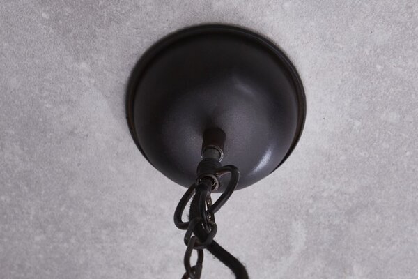 Industriální závěsná lampa Castor v černé barvě z kovu 45cm