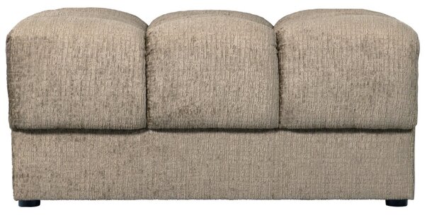 -25 % Dny MOMENTI– WOOOD Krémově bílá sametová podnožka Restella 82 x 61 cm