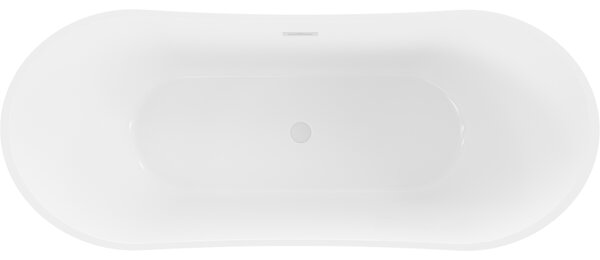 Mexen Celia, volně stojící vana 170 x 75 cm, bílá-černá, bílý přepad, 52331707575-20