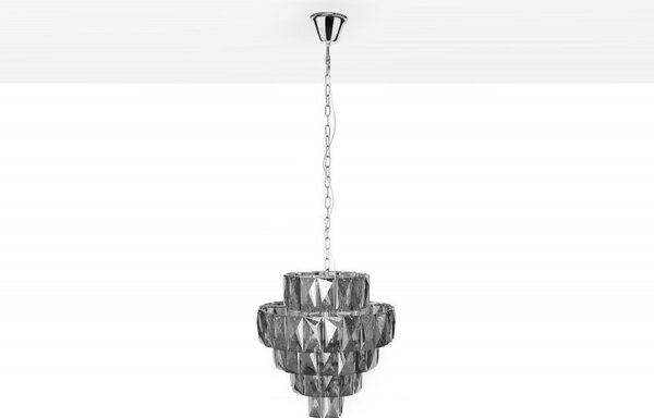 Art-deco luxusní krystalový lustr Leontin ze skla a kovu 50cm