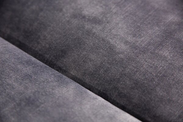 Luxusní chesterfield třímístná sedačka Modern Barock v tmavě šedé barvě se sametovým potahem 240cm