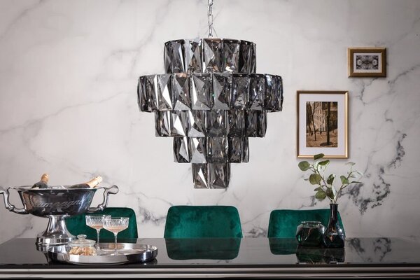 Art-deco luxusní krystalový lustr Leontin ze skla a kovu 50cm