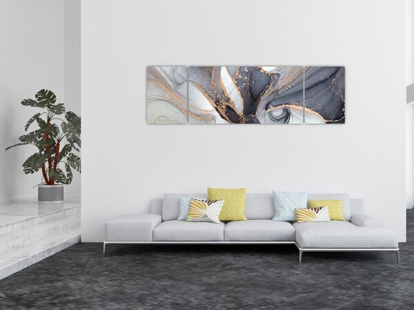 Obraz - Šedý mramor (170x50 cm)