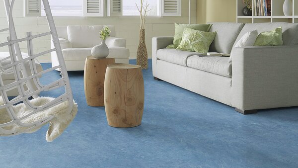 FORBO Marmoleum marbled real Fresco blue 3055 Tl. 2 mm - 2 bm
