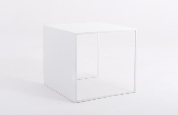 Nordic Design Bílý kovový konferenční stolek Gene 50 x 50 cm