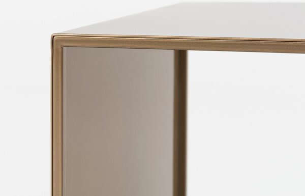 Nordic Design Zlatý kovový konferenční stolek Gene 50 x 50 cm