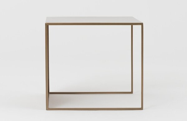Nordic Design Zlatý kovový konferenční stolek Gene 50 x 50 cm