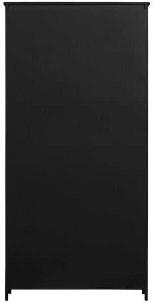 WOOOD Černá kovová vitrína Merrick 200 x 99 cm