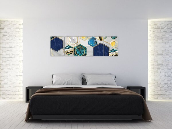 Obraz - Mramorová kompozice (170x50 cm)
