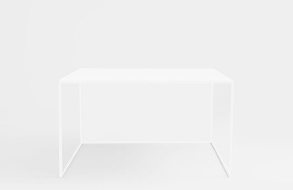 Nordic Design Bílý kovový konferenční stolek Gene 80 x 80 cm