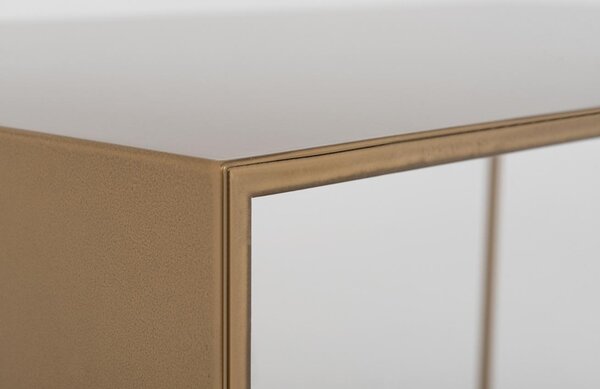 Nordic Design Zlatý kovový konferenční stolek Gene 100 x 60 cm