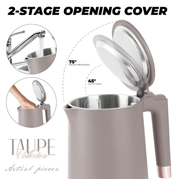 Rychlovarná konvice s dvojitou stěnou Taupe Collection