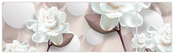 Obraz - Květý růží (170x50 cm)