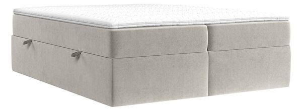 Maison de Rêve Béžová sametová postel boxspring ASH 140 x 200 cm