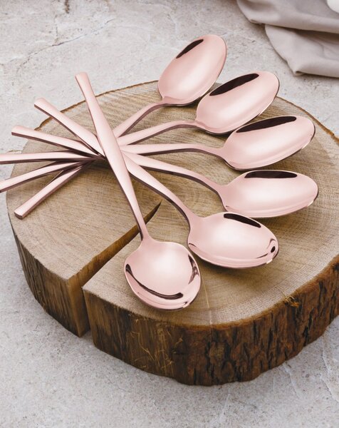 Sada příborů nerez 24 ks mirror Rosegold Metallic Line