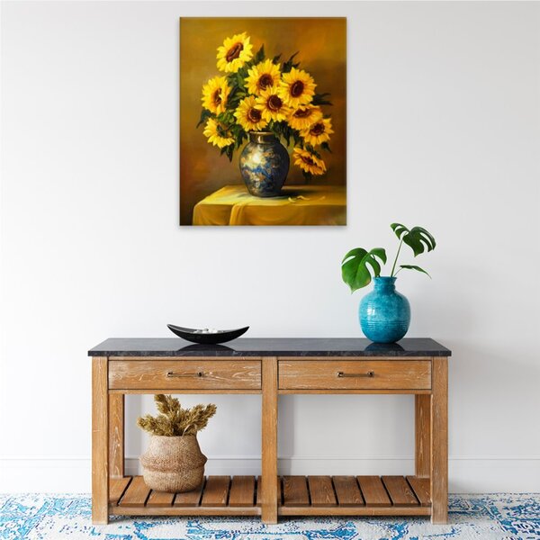 Obraz na plátně - Slunečnice 08 - 40x50 cm, plátno vypnuté na rám