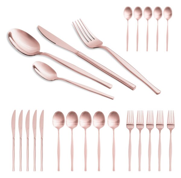 Sada příborů nerez 24 ks mirror Rosegold Metallic Line