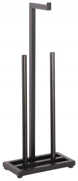 Erga Pap2, zásobník na toaletní papír na postavení 60cm (8 rolí), černá matná, ERG-YKA-P.PAP2-BLK