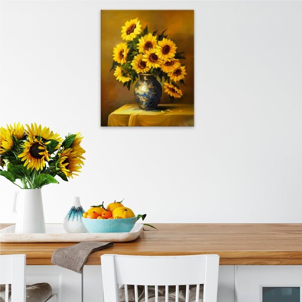 Obraz na plátně - Slunečnice 08 - 40x50 cm, plátno vypnuté na rám