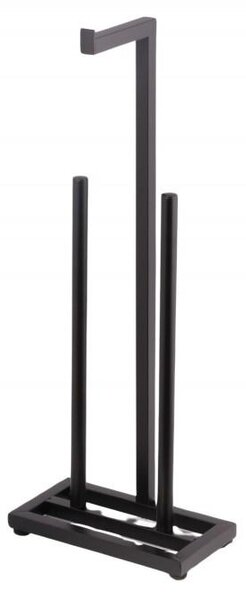 Erga Pap2, zásobník na toaletní papír na postavení 60cm (8 rolí), černá matná, ERG-YKA-P.PAP2-BLK