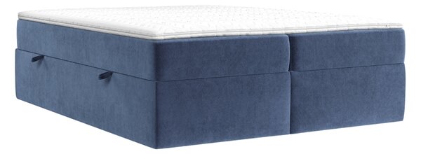 Maison de Rêve Modrá sametová postel boxspring ASH 140 x 200 cm