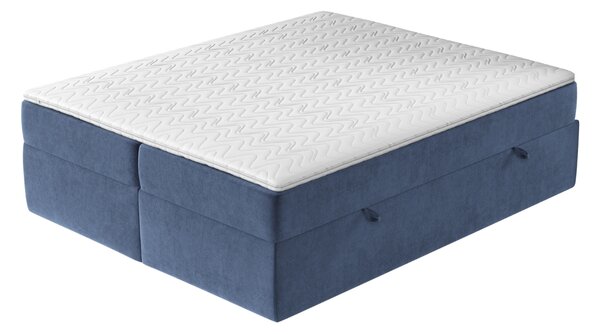 Maison de Rêve Modrá sametová postel boxspring ASH 140 x 200 cm