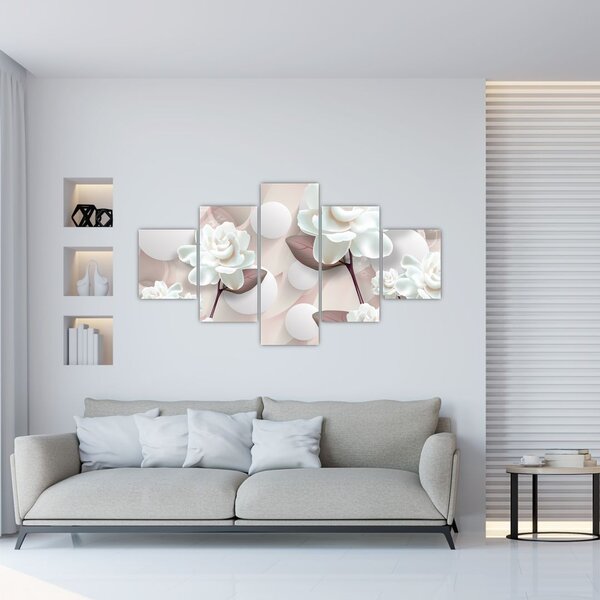 Obraz - Květý růží (125x70 cm)