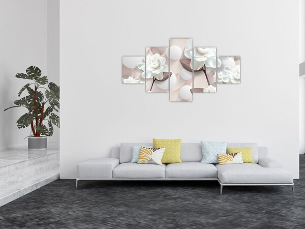 Obraz - Květý růží (125x70 cm)