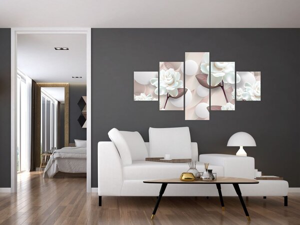 Obraz - Květý růží (125x70 cm)