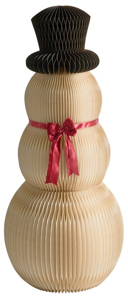 Sada 2 vánočních dekorací KLARALVEN Sněhulák 90/124 cm Béžová