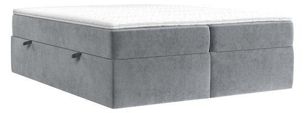 Maison de Rêve Šedá sametová postel boxspring ASH 140 x 200 cm