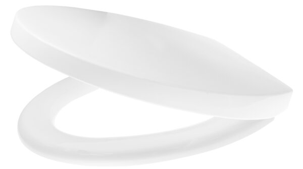 Gamma Trigo D3, toaletní WC sedátko 445(485)x370mm z polypropylenu s pomalým zavíráním, bílá, GMA-D3