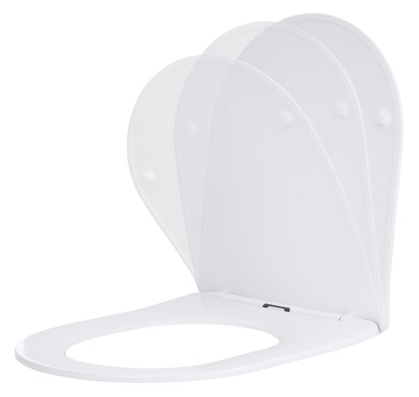Gamma Magro, toaletní WC sedátko 438x361mm z duroplastu s pomalým zavíráním, bílá, GMA-MAGRO