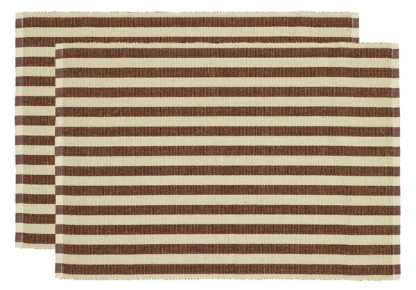 -25 % Dny MOMENTI– Södahl Set dvou hnědých prostírání Stripe 48 x 33 cm
