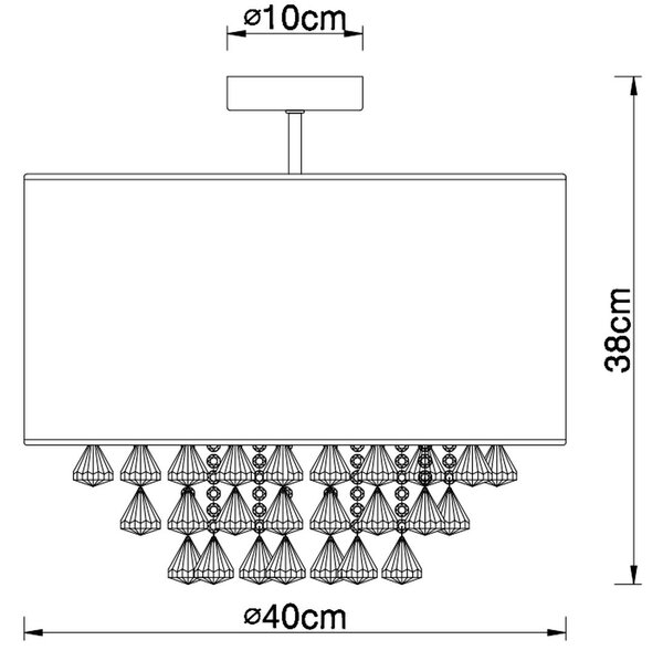 Globo Lighting Amy I stropní světlo 1x60 W stříbrná 15188D3