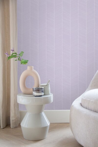 Geometrická vliesová tapeta na zeď, fialová, 139451, Bloom, Esta Home