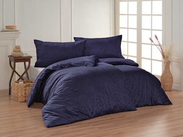 Povlečení Victoria navy modrá Mako damašek DUO SET 2x 140/200, 2x 70/90