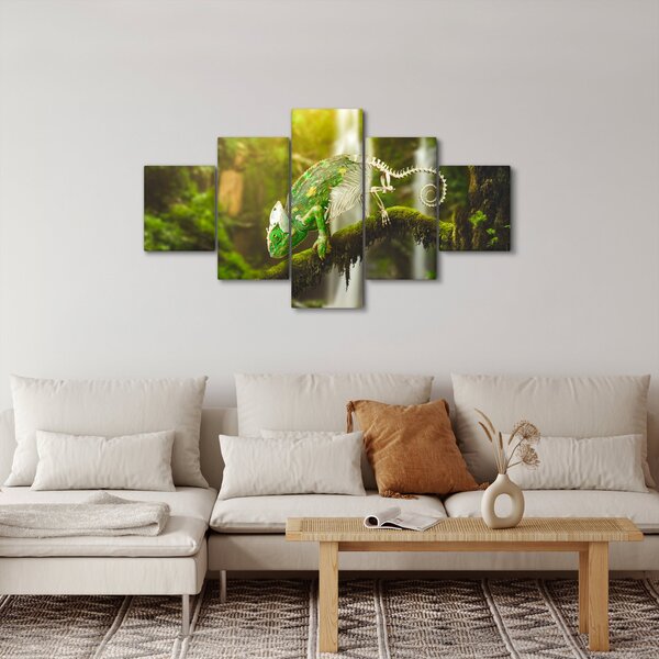 Obraz chameleona (125x70 cm)