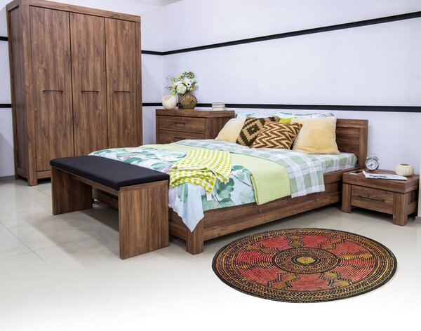 Oriental Weavers, Kusový koberec Zoya 418 X kruh – na ven i na doma, 160x160 (průměr) kruh, červená, chodba / předsíň