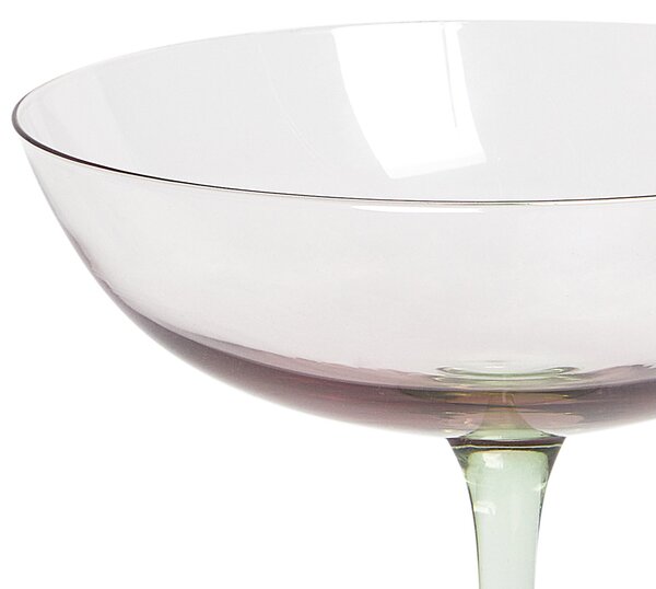 Sada 4 sklenic na martini DIOPSIDE 250 ml Růžová
