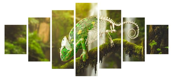Obraz chameleona (210x100 cm)