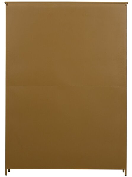 -25 % Dny MOMENTI– WOOOD Medově žlutá kovová vitrína Merrick 200 x 142 cm