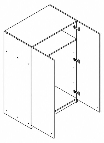 Dvoudveřová šatní skříň 98 cm RORA - bílá / zelená