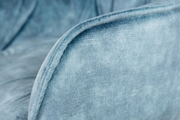 Moderní Chesterfield barová židle Mast sametová modrá 107cm