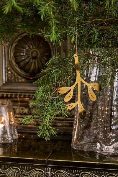 COOEE Design Set zlatých ozdob Mistletoe Brass - 2 ks CED519