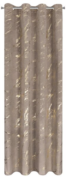 ZATEMŇOVACÍ ZÁVĚS NA KROUŽCÍCH MOLLY 140X250 CM HNĚDÁ